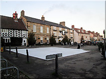 SE6183 : Erecting  an  ice rink  outside  the  Black  Swan by Martin Dawes