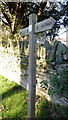 Usk Valley Walk signpost, Llantrisant