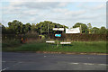 SP0575 : Road signs at Forhill with Woodrush Rugby Club ground beyond by Robin Stott