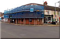 Building construction on a corner in Swindon