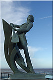 SJ2189 : Sculpture in memory of Hoylake lifeboatmen by Stephen McKay
