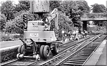 J2664 : Atlas crane, Lisburn station (July 1986) by Albert Bridge