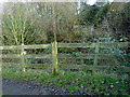 Site of footbridge across the railway