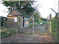 Entrance to sewage works in Worthing Road