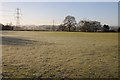 SO3916 : Frosty farmland by Philip Halling