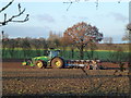 TF8620 : Ploughing on Litcham Heath, Norfolk by Richard Humphrey