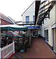 Cibi Walk entrance to WHSmith in Abergavenny