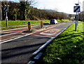 End of the 30 zone along the A40 through Crickhowell