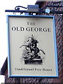 NZ2464 : Sign for The Old George, off High Bridge, NE1 by Mike Quinn