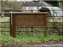 TL3758 : St.Mary's Court sign by Geographer