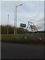 TL3959 : Roadsigns at the A428 junction by Geographer