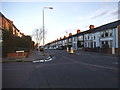 Squires Lane at the junction of Clifton Road