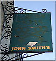 Weathered sign for the Cross Keys, Nafferton