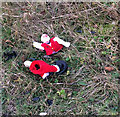SE4107 : Father Christmas has crash landed at RSPB Edderthorpe by Steve  Fareham