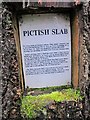 Pictish slab - Information plaque