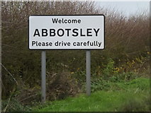 TL2356 : Abbotsley Village Name sign on the B1046 Gransden Road by Geographer