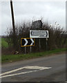 TL1957 : Roadsigns on the B1046 Potton Road by Geographer