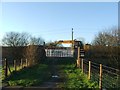 TR1256 : Rail Maintenance Vehicle passes over Pedestrian Level Crossing near Thanington by Chris Whippet