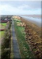 TA0223 : Humber  floodbank  looking  west  from  Humber  bridge by Martin Dawes