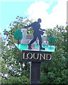 TM5099 : Lound village sign (detail) by Adrian S Pye