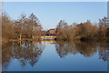 Lake and Bridge in Lakeside Country Park, Eastleigh