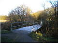 Frosty swing bridge over the Nottingham Canal