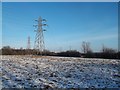 Pylons and Snow at Sinfin Moor