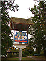 TL7443 : Stoke by Clare village sign by Adrian S Pye