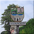 TM3863 : Saxmundham town sign by Adrian S Pye