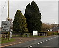 Directions sign on the approach to the A4136 in Five Acres