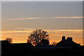 A sunset sky at Baurch Farm