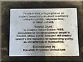 Tunstall Shard: plaque on the plinth