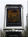 The Golden Farm (2) - sign, Upper Churnside, Cirencester, Glos