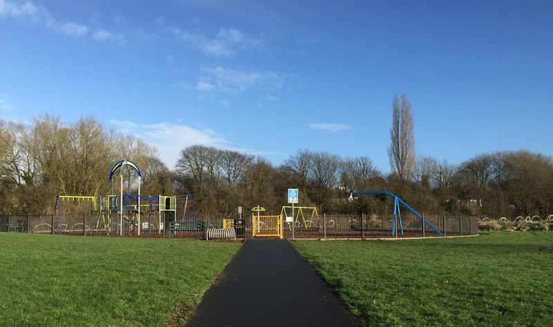 Lyme Valley Park: play area © Jonathan Hutchins cc-by-sa/2.0 ...