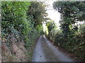 View west along a narrow section of Cregganbane Road