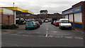 Vehicles parked between Kwik Fit and Morrisons filling station in Taunton