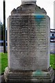 Hockley Heath War Memorial (4) - inscription, Hockley Heath, near Solihull