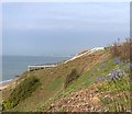 Bournemouth: fenced path above Southbourne beach