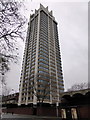 TQ2779 : Basil Spence's tower at Hyde Park Barracks, London by PAUL FARMER