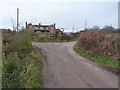 Lane junction at Cound Stank