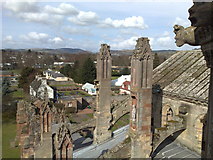 NT5434 : Melrose Abbey: looking west from roof of south transept by Jonathan Hutchins