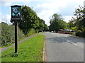 Scraptoft village sign along Scraptoft Lane