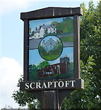SK6405 : Scraptoft village sign by Mat Fascione