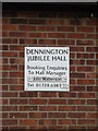 Dennington Jubilee Hall sign