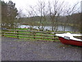 Fishing lake and boat