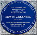 SO0002 : Edwin Greening blue plaque on 20 Cardiff Road, Aberaman, Aberdare by Jaggery
