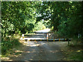 Barrier on drive to Cherry Orchard Farm