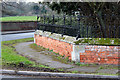 SK5988 : Garden wall and railings at Manor Farm by Alan Murray-Rust