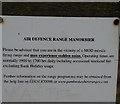SS0897 : Notice at Air Defence Range Manorbier by Ian S