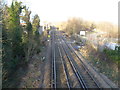 The railway line to Swanley